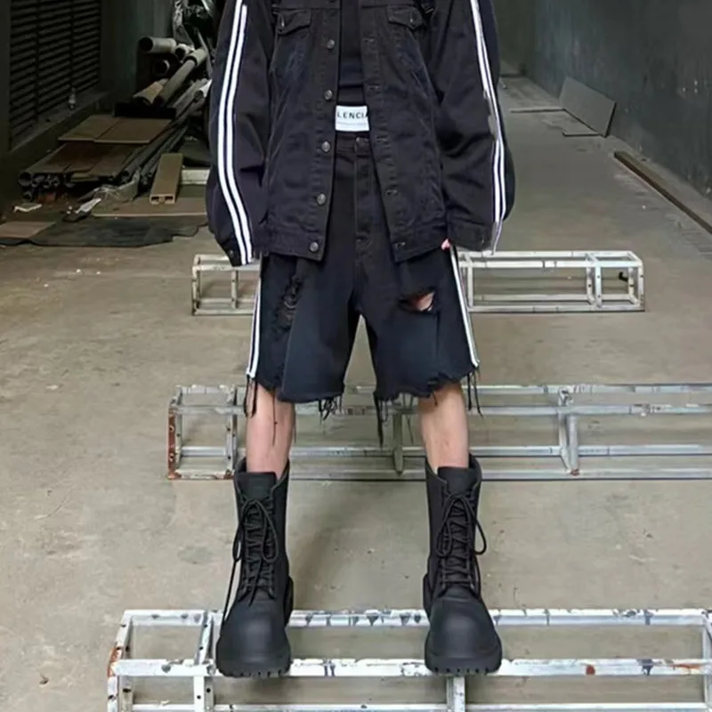 

Американская мужская мода Женская весна и лето Хип-хоп High Street Cat Beard Мужская и женская кисточка со вкусом водного жебрака