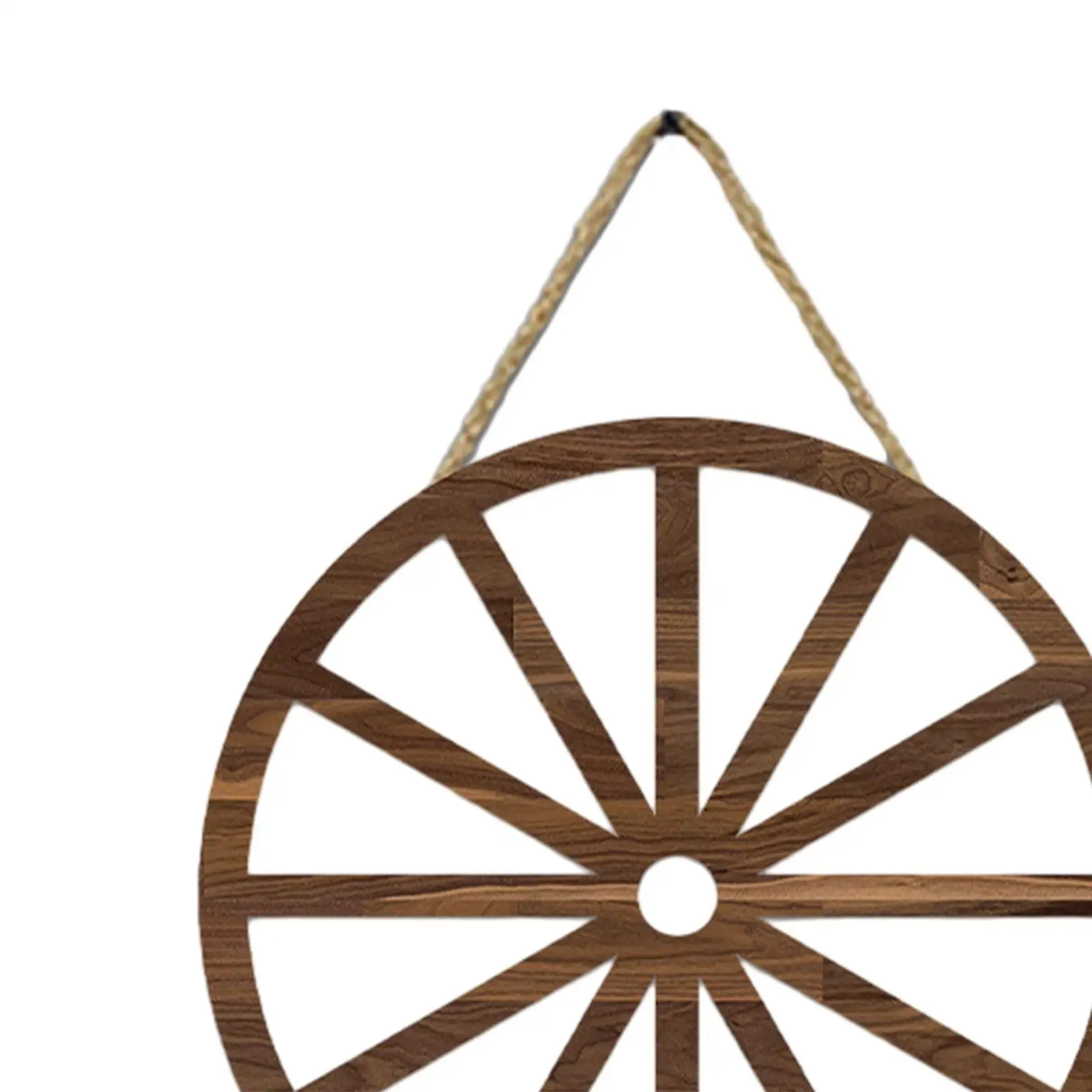 2x Wooden Wagon Wheel Wooden Wheel Hanging on Wall Crafts, Photo Prop, Decorative Wooden Wheel Hanging for Studio Bedroom Bar