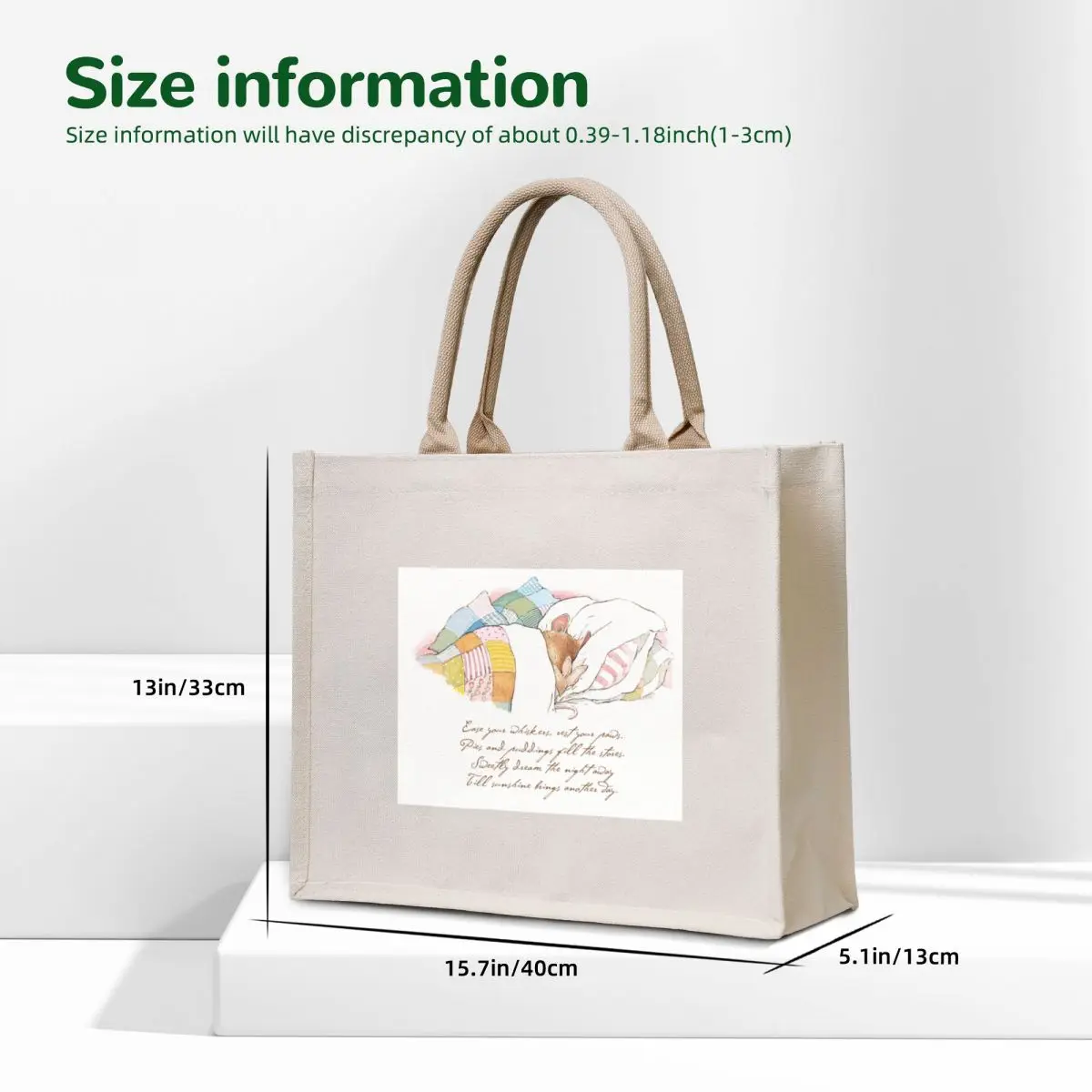 Primrose goes to sleep Tote Bag Handbags Reusable bags canvas tote Big bag