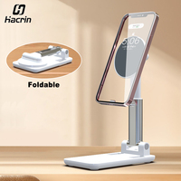 Magnetic Phone Holder Portable Foldable Desktop Stand for Cell Phone Height Adjustable Cellphone Bracket For iPhone Samsung