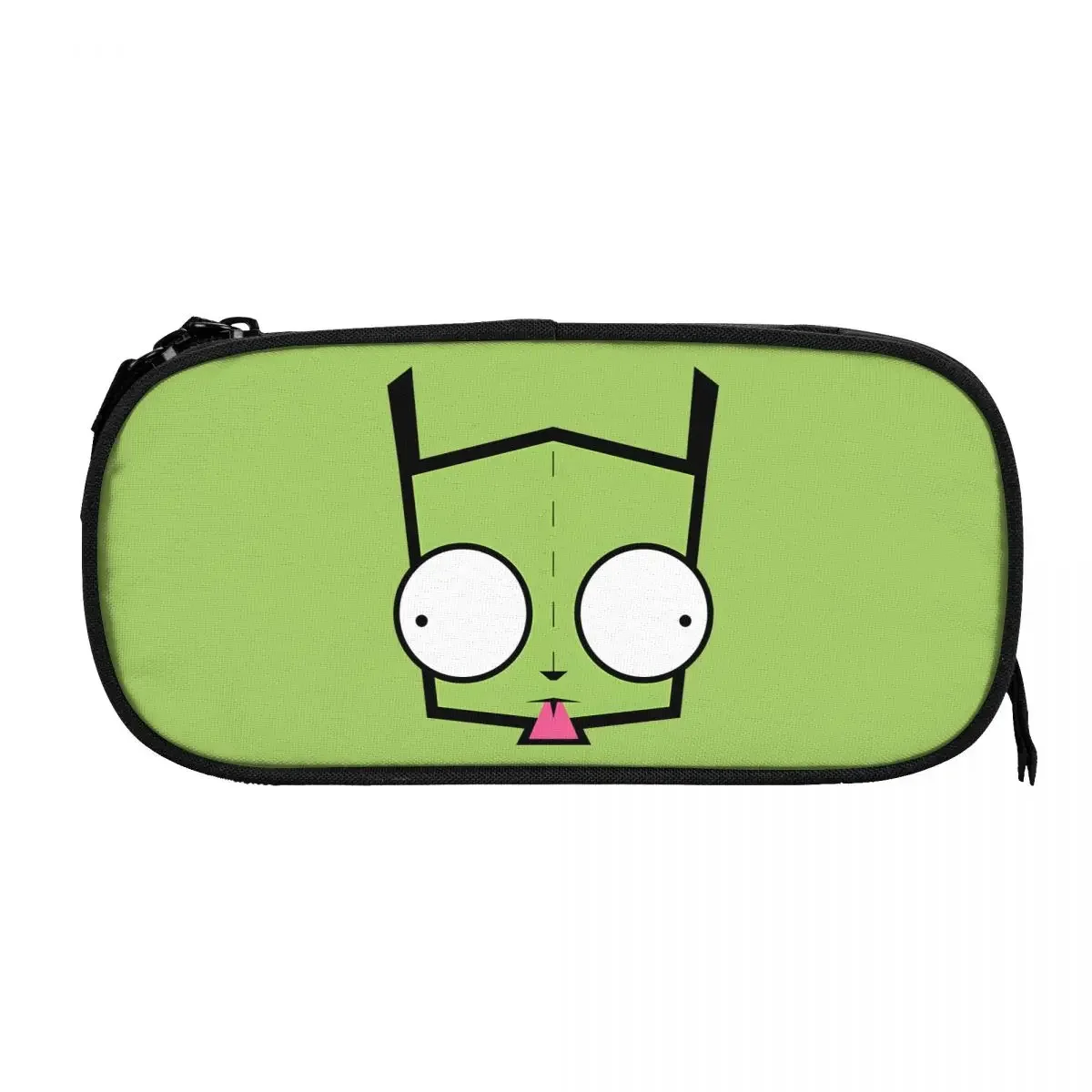 

Invader Zim Gir Green Cute Pencil Case Pencilcases Pen Box for Student Large Storage Bag Students School Zipper Stationery