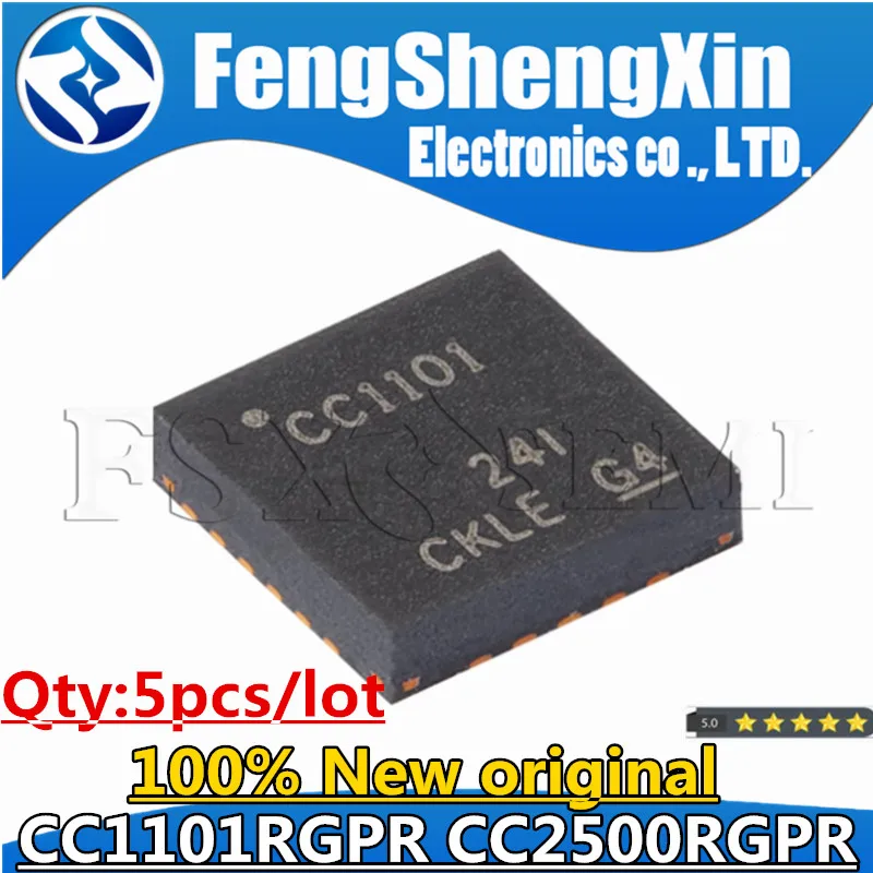 5pcs 100% New CC1101RGPR CC1101 CC2500RGPR CC2500 QFN-20 2.4GHz Rf transceiver chip IC