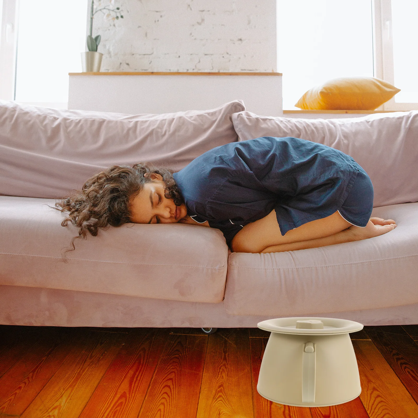 

Chamber Pot With Lid Thickened Plastic Bedside Urinal For Elderly Kids Disabled Portable Potty Night Use Light Yellow