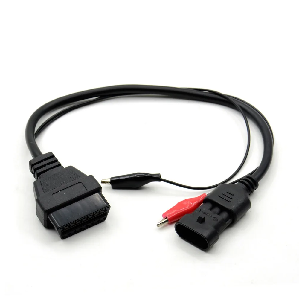 Latest OBD2 Cable 3Pin To 16Pin for Fiat for Lancia for Alfa Remeo Plug Connector Adapter Car Extension Diagnostic Cables Line