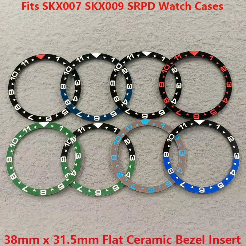 

Mod SKX007 Flat Ceramic Watch Bezel Insert 38mmx31.5mm Fits SKX007 SKX009 SRPD Case NH35 NH36 Movement Watch Bezel Insert Ring