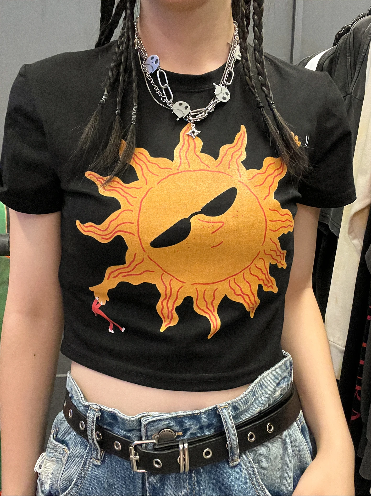 

Sweet And Cool Style Short Sleeve Belly Button T-Shirt Slim Fit Summer Top Recommended by Store Manager Wang Studio