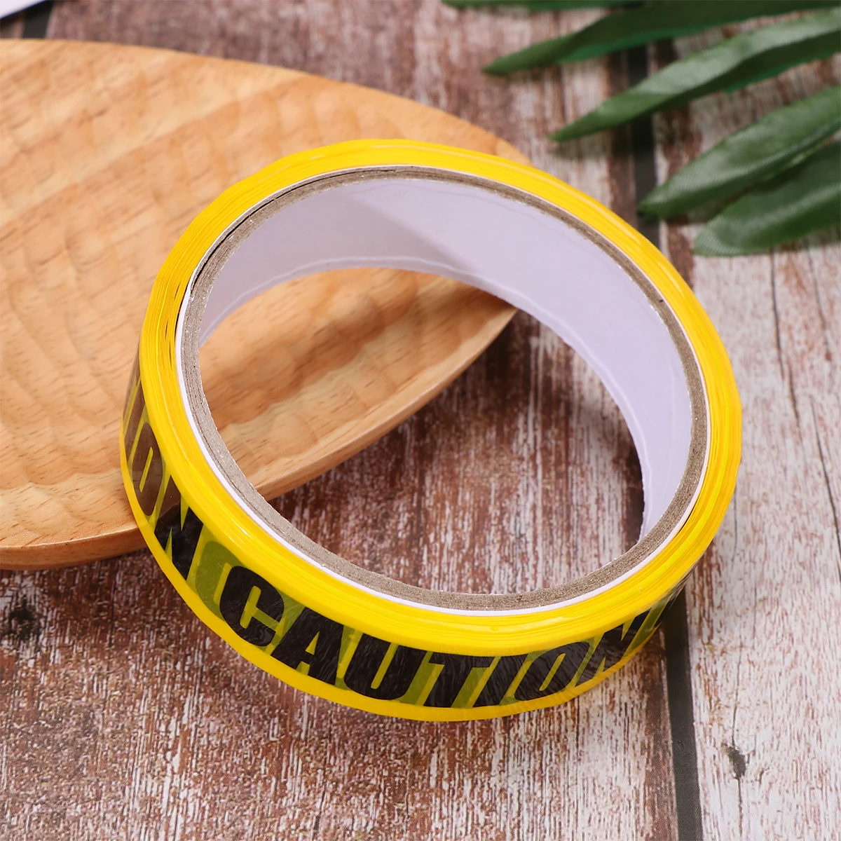

2pcs Caution Warning Safety Self Adhesive Sticker Barrier Tape Roll For Road Works Construction Slip Resistant Yellow