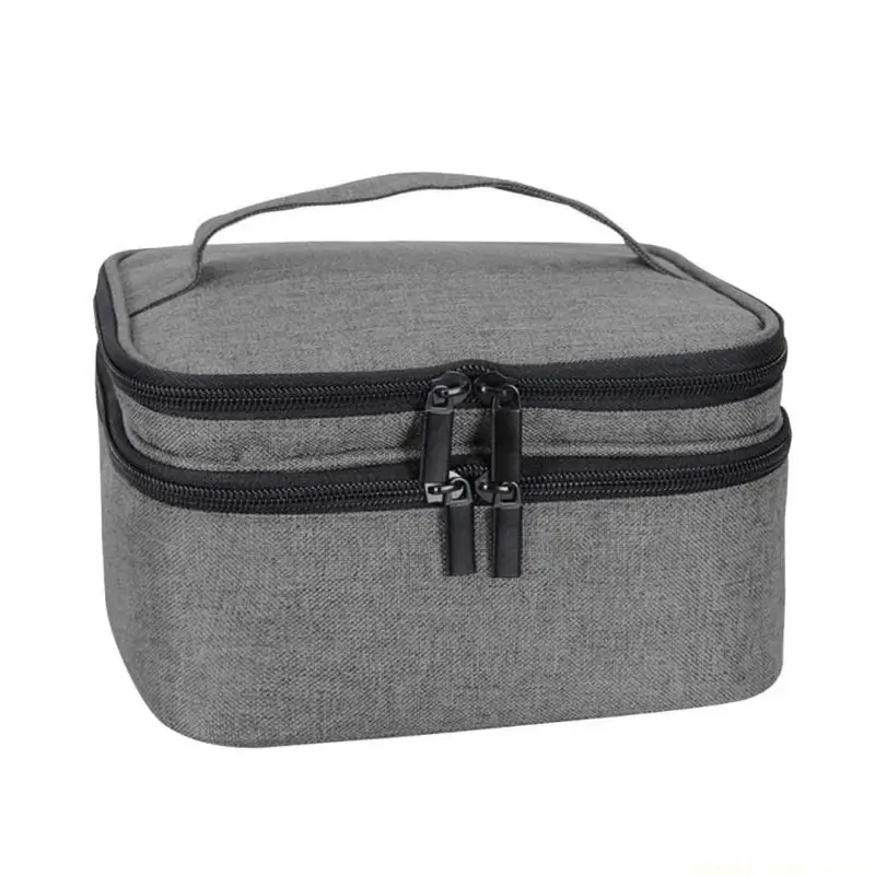 A2BE Clinical Storage Bag Waterproof Layered Compartments Elastic Mesh Pockets Portable Handle for Home Travel Office
