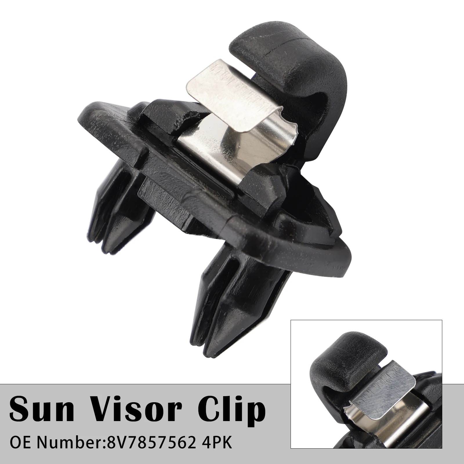 Areyourshop Car Sun Visor Clip 8V7857562 4PK for Audi A3 A5 Cabriolet TT Roadster 2017 2018 2019
