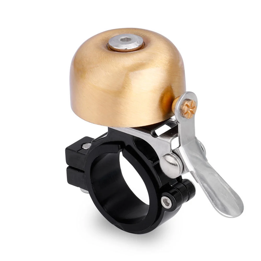 Cobre Metal Bicycle Bell Ring Bells, aviso ao ar livre, tom alto, bike chifre, anéis de alarme, MTB, acessórios de ciclismo