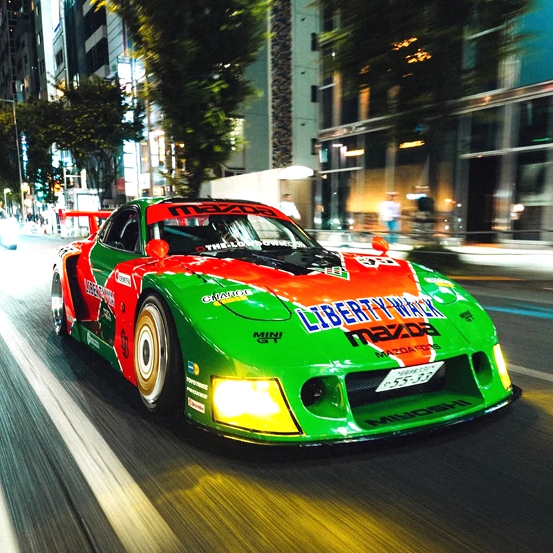 

MINIGT LBWK Mazda RX7 990 1:64 LB Super Silhouette 787B Diecast Car Model Collection Toys