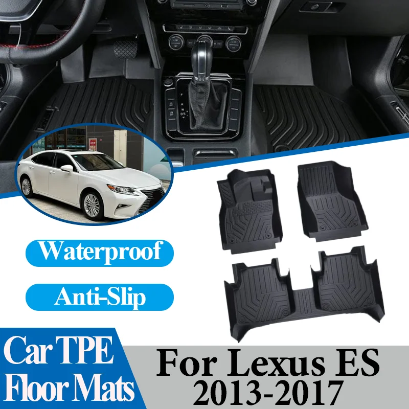 

Car Floor Mats TPE Material For Lexus ES ES250 ES300h ES350 2013-2017 Anti-dirty Anti-slip Foot pad Cover Carpet Pad Auto Parts