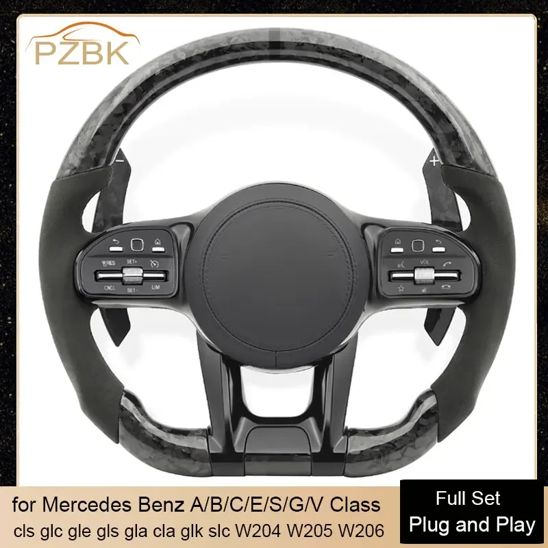 

Forged Car Steering Wheel with for Mercedes Benz AMG C190 W117 W166 W177 S500 W205 W213 W216 W217 W218 W222 W253 W257