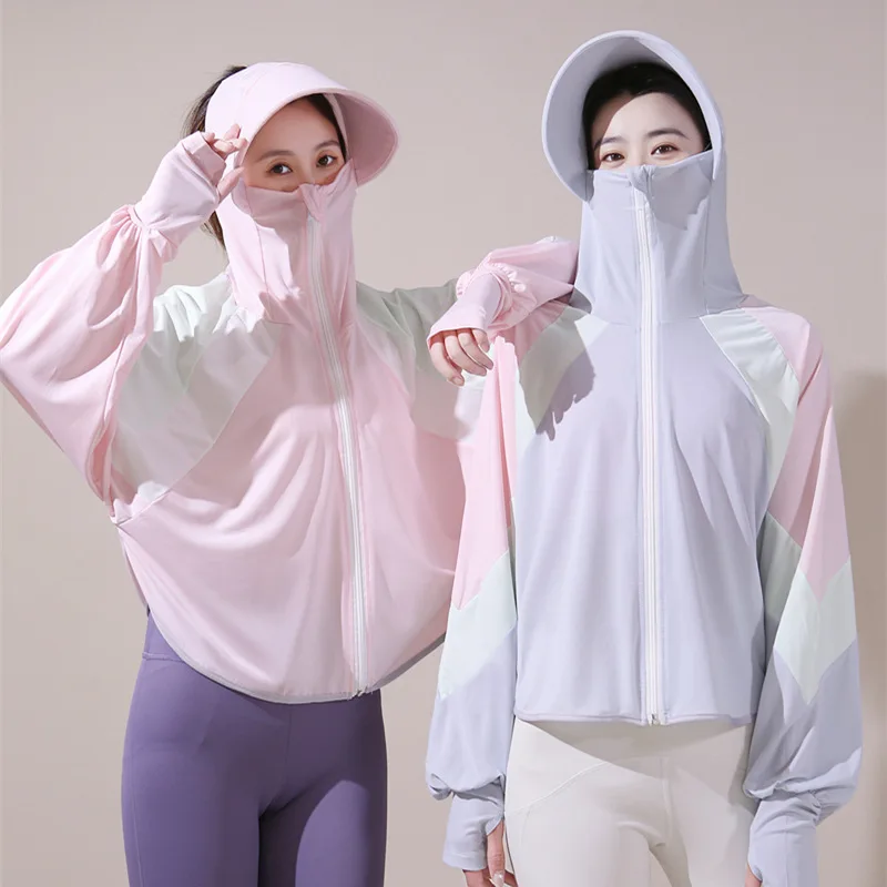 2023 Summer New Sun Protection Clothing Women Thin Ice Silk Blouse UV Protection Breathable Outdoor Sun Protection Clothing