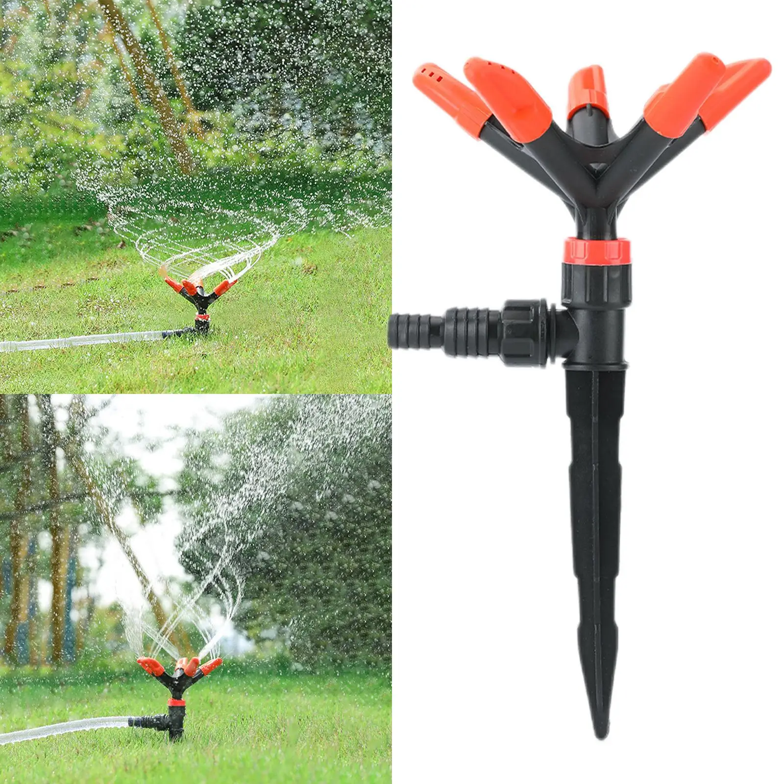 Lawn Sprinkler, Automatic 360 Rotating Fun Oscillating Sprinkler Lawn Irrigation System