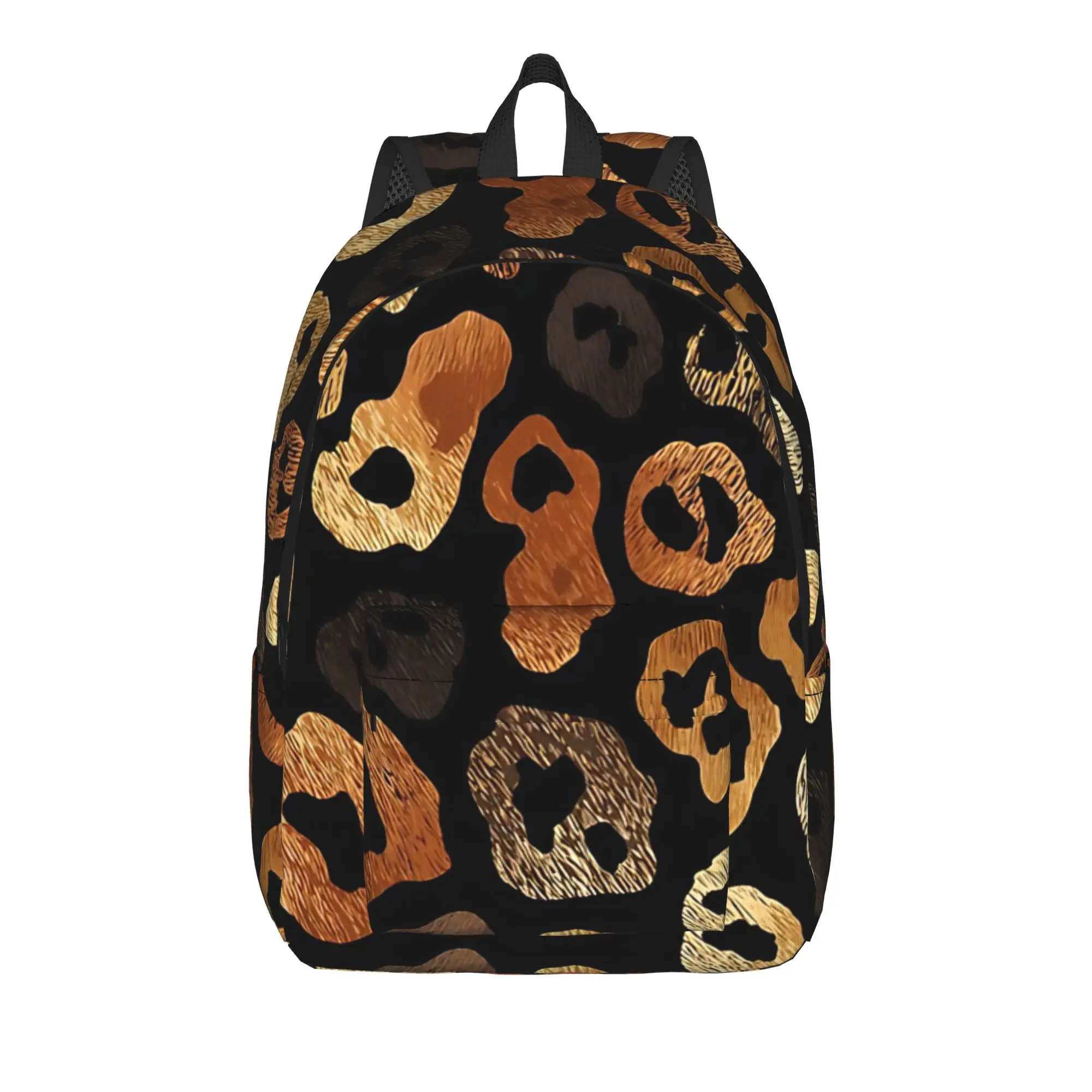 Leopard Skin Texture Backpack Wildlife Rescue Fashion Backpacks Female Cycling Big School Bags Design Rucksack