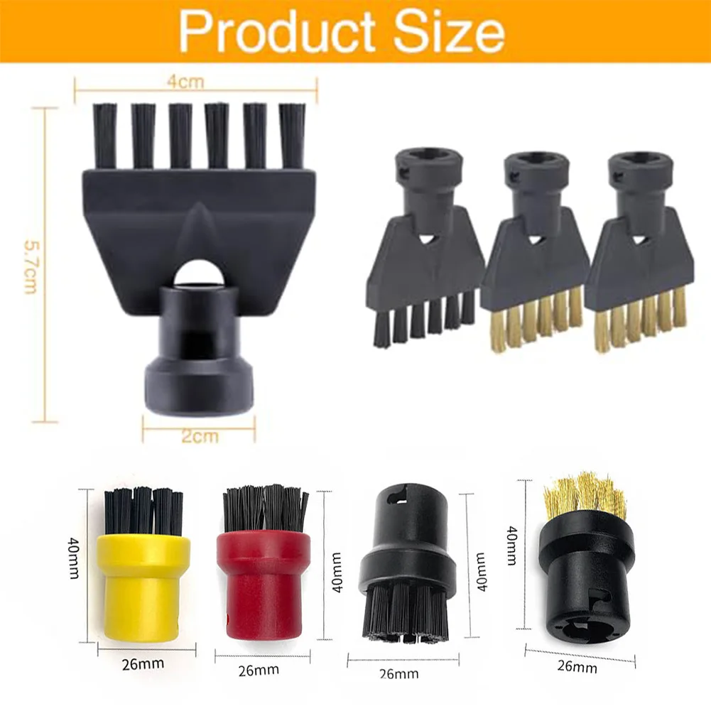 Replacement Brushes Steam Cleaner Kit For Bathroom Cleaning Abrasion-resistant Bristles Heated Steam Cleaning For Karcher SC2