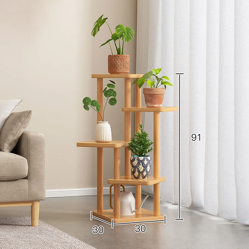 Floor-standing Hot Plant Flower Rack Indoor Living Room Household Multi-layer Flower Rack Shelves Balcony Plant Arrangement