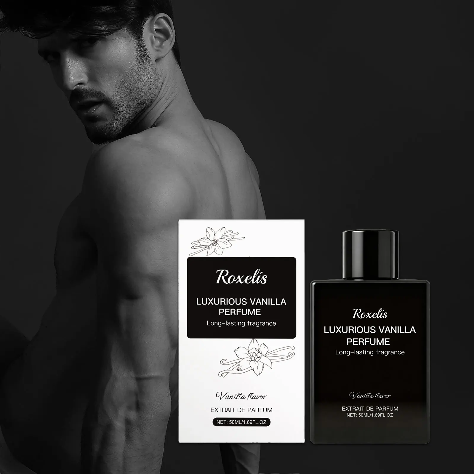 50ml Vanilla Scent Perfume Luxurious Elegant Fragrance Natural Long-Lasting Sweet Delicate Fresh Scent for Daily Wear