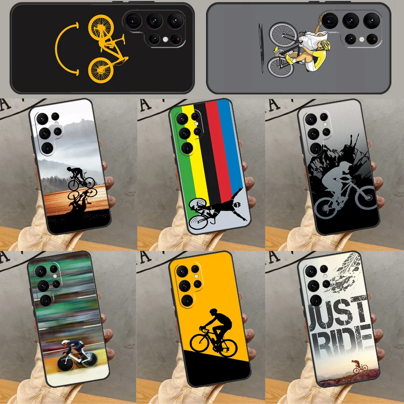 Cycling Bike Case For Samsung Galaxy S23 Ultra S20 FE S21 FE S22 Plus S8 S9 S10 Note 10 20 Ultra Cover