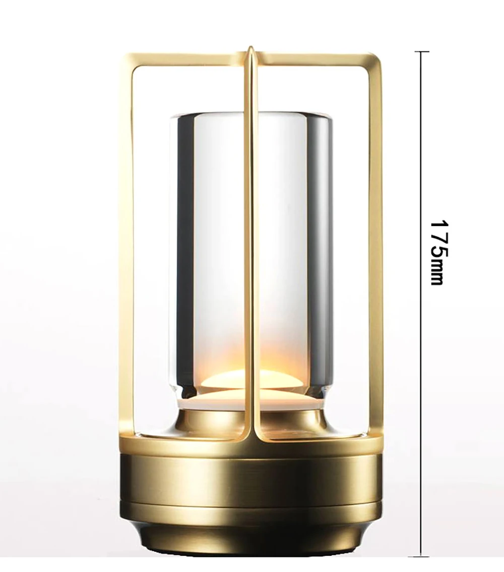 Lampe LED tactile en cristal, aste, en plastique, pour table de chambre à coucher, décoration de restaurant, veilleuse d\'ambiance