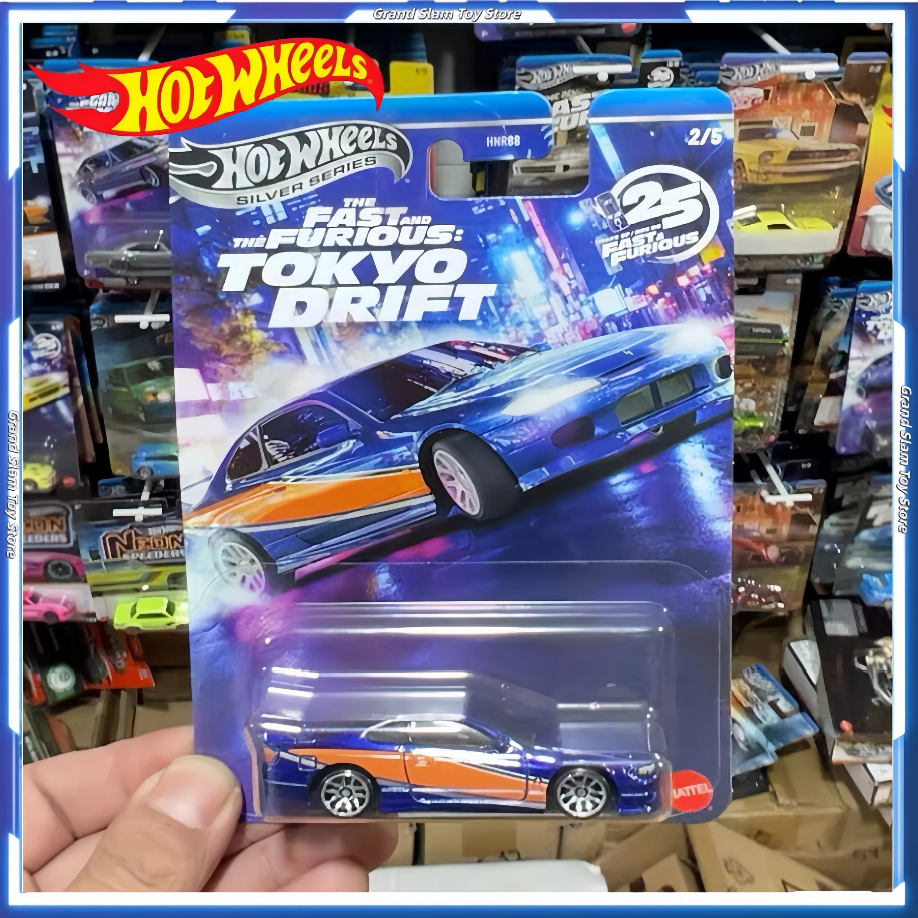 

Новый набор Hot Wheels Silver Series Fast & Furious Tokyo Drift Set Nissan/Monte Carlo/Road Runner 1:64, модель литья под давлением, автомобиль, игрушки