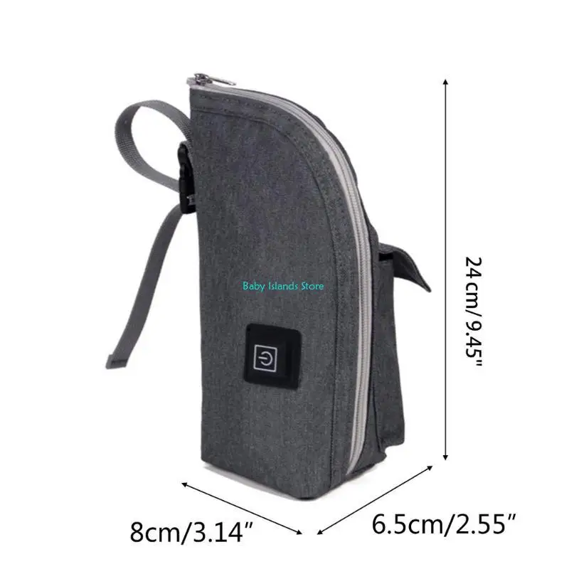 K92D USB Flessenwarmer Draagbare Reizen Warmer Zuigfles Warme Hoes Isolatie Thermostaat Voedsel Warming Tas