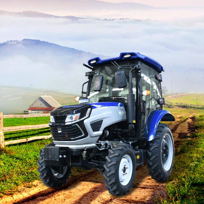 80HP 4x4 Diesel Engine Wheel Tractor Mini Tractor Trailer for Garden Farm Use 4WD Including Pump Gearbox Available for Sale