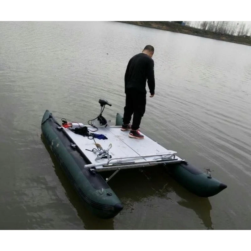 Lure Fishing PVC Pontoon Catamaran Inflatable Boat