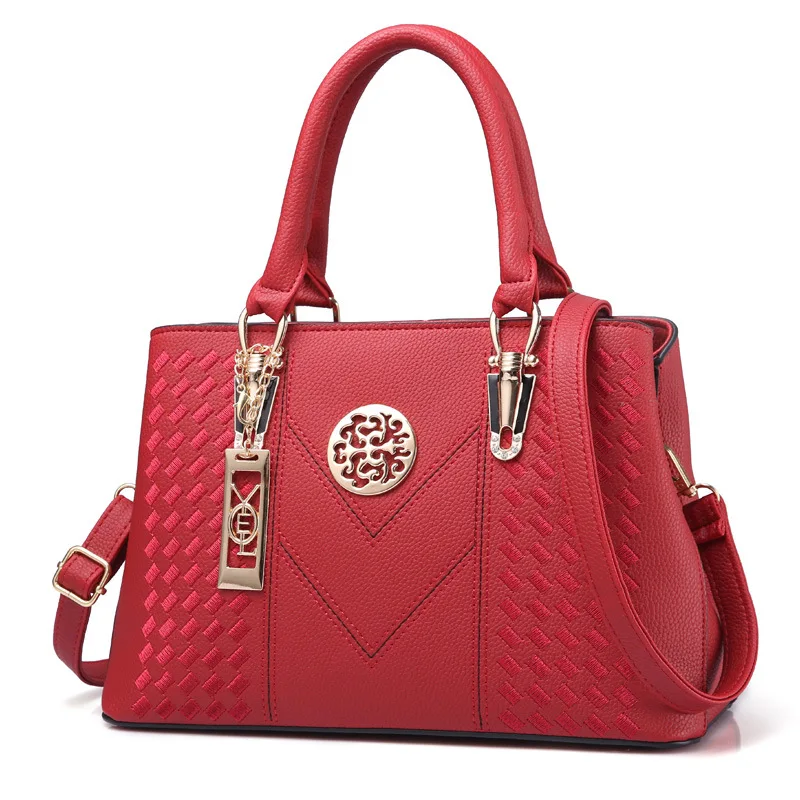 جديد العلامة التجارية الشهيرة مصمم حقائب النساء الفاخرة بولي Leather جلد السيدات حقائب اليد محفظة سعة كبيرة حقائب كتف أمي الموضة