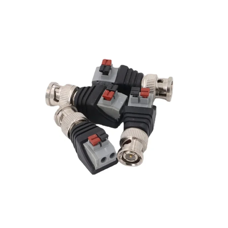 BNC laki-laki ke konektor terminal ekstrusi Q9 50ohm konektor video pengawasan adaptor terminal tipe Tekan