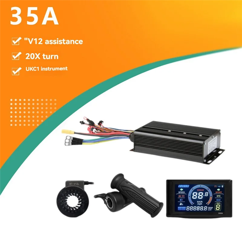 E-Bicycle Three Mode Controller Set Color Screen Display 35A 36V 48V 52V Sine Wave Controller UKC1 E-Bicycle Accessories