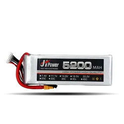 LiPo 2S 3S 4S 5S 6S 5200mAh akumulator do RC LiPo 7.4V 11.1V 14.8V 18.5V 22.2V 25C 35C 60C dla RC samochód helikopter łódź RC Drone XT60-T