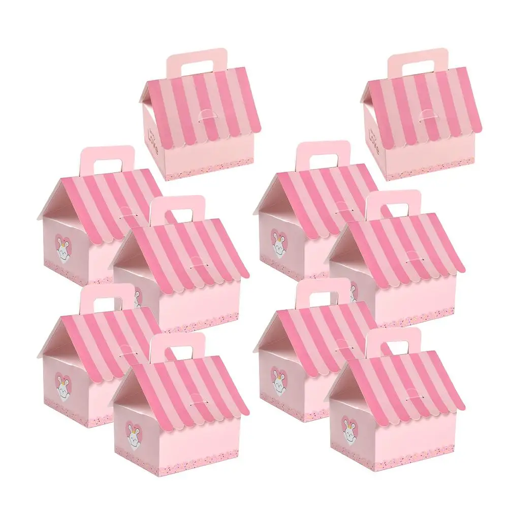 

10 Pcs Castle Gift Box Paper Candy Boxes Case Party Favor Present Wrapping Sugar Chocolate Container