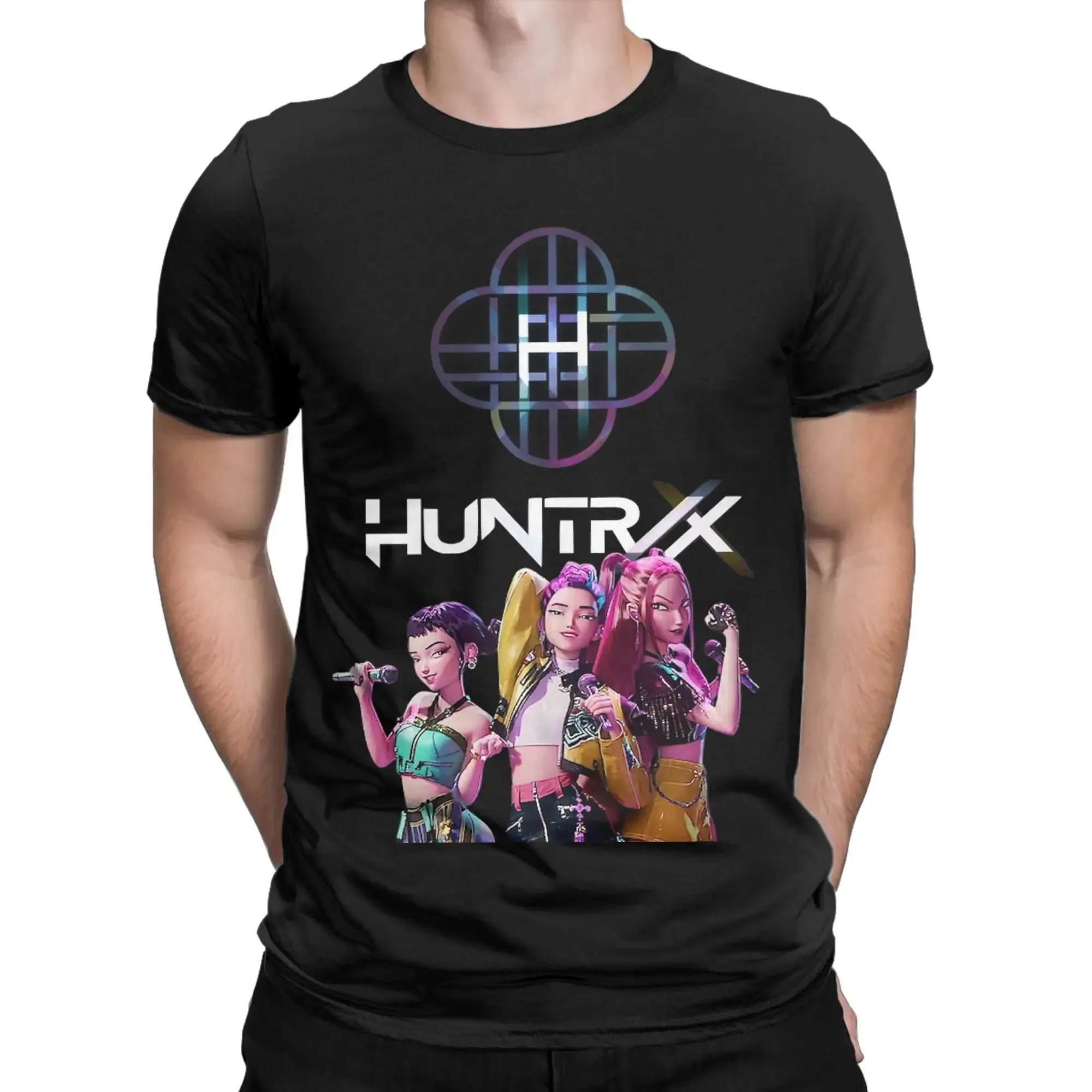 

Футболка KPop Demon Hunters Merch 2025, мужская забавная футболка с короткими рукавами, топы унисекс
