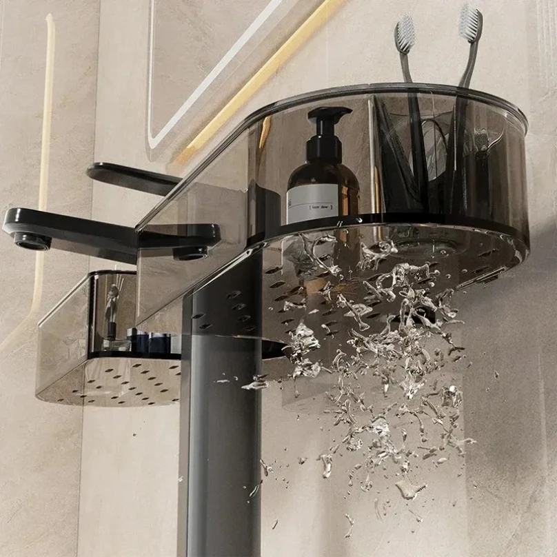 2025 رف المرحاض شفط كأس غير اللكم المرحاض سميكة الاكريليك الجرف بالجملة الساخن بيع نوعية جيدة الرف للحمام