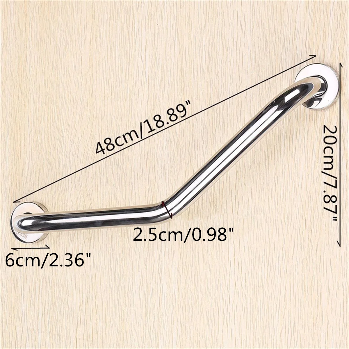 

Anti Slip Stainless Steel Grab Bar for Bathroom Shower Tub Safety Handrail Home Hotel Washroom Security Support Bar
