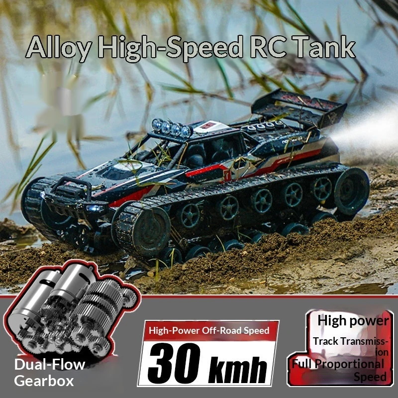 

Rc Remote Control Professional Alloy High Speed Drift Tracked Armored Tank Electric Off Road Obstacle Crossing Boys Toy Model