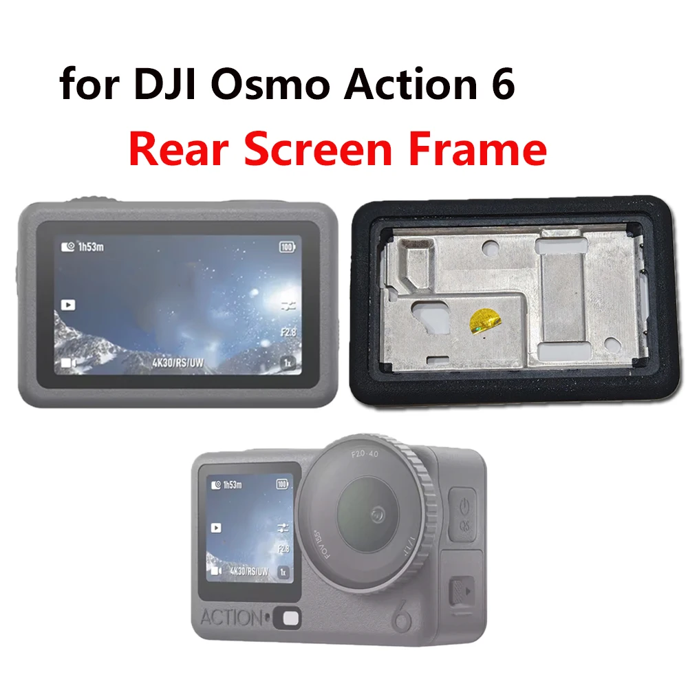 

Replacement for DJI Action6 Camera Back Screen Frame For DJI Osmo Action 6 Camera Rear Display Screen Bezel Case Accessories