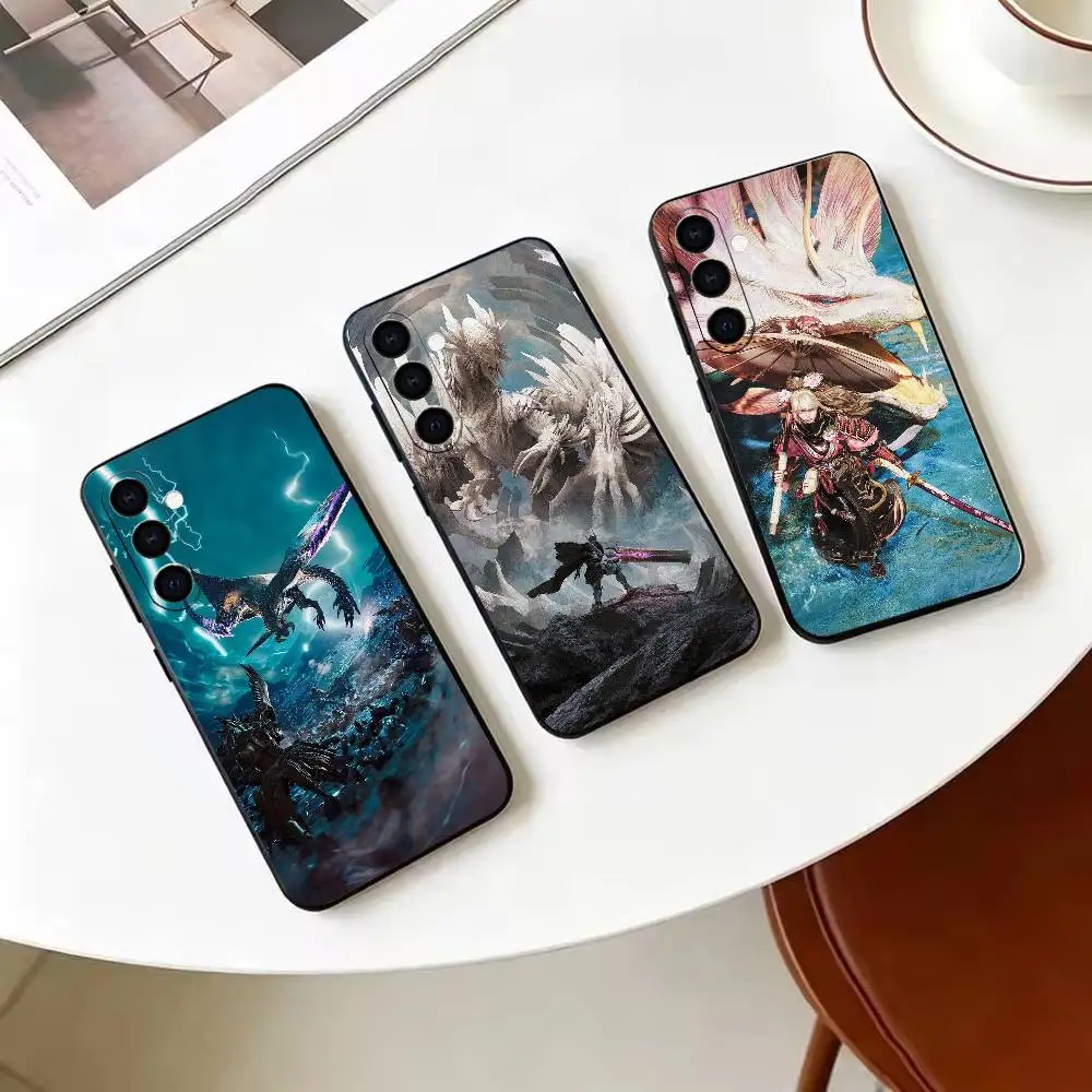 ARPG M-Monster H-Hunter Phone Case For Samsung Galaxy A73, A72,A70,A53,A52,A51,Soft Silicone Black Cover