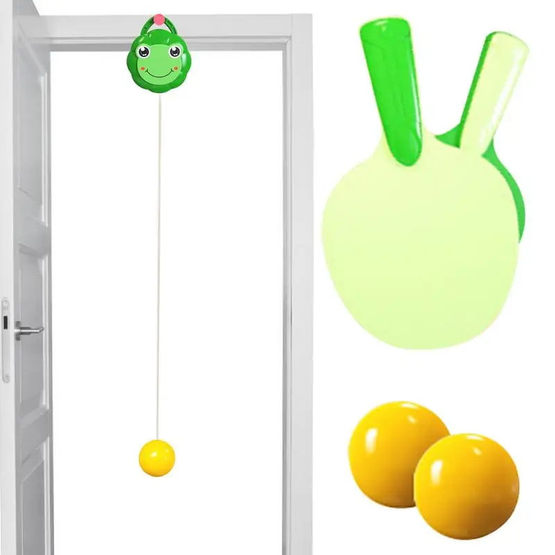 Table Tennis Trainer Door Pong Game Interactive Hang Pingpong Balls Training Sparring Device Portable Suspended Table Tennis