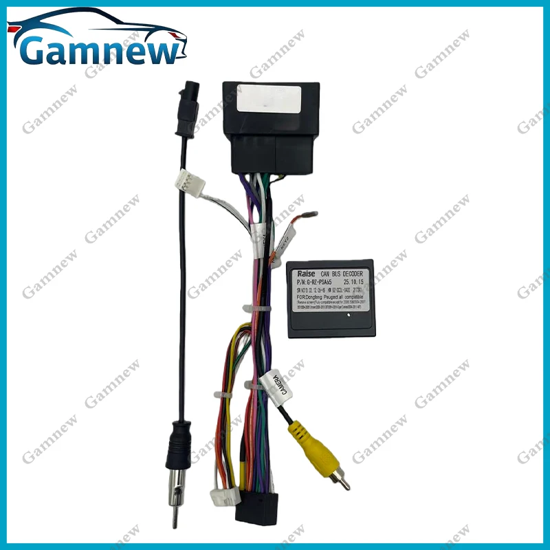 16 Pin Car Android Stereo Wiring Harness For Peugeot 5008 4008 2008 508 408 308 Citroen C5 Aircross C3-XR