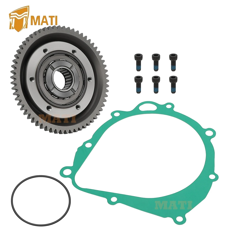 Starter Clutch & Gear Gasket Kit for Suzuki Quadsport Z400 LT-Z400Z 2003-2013 LT-Z400 2003-2014 OEM# 12600-29810 09263-25049