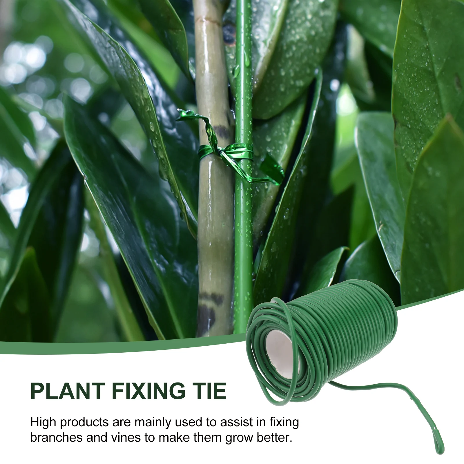 

Gardening Cable Tie Rattan Plants Fixing Wire Fastener Flexible Practical Wide Applications Garden Work Plant Cable Tie