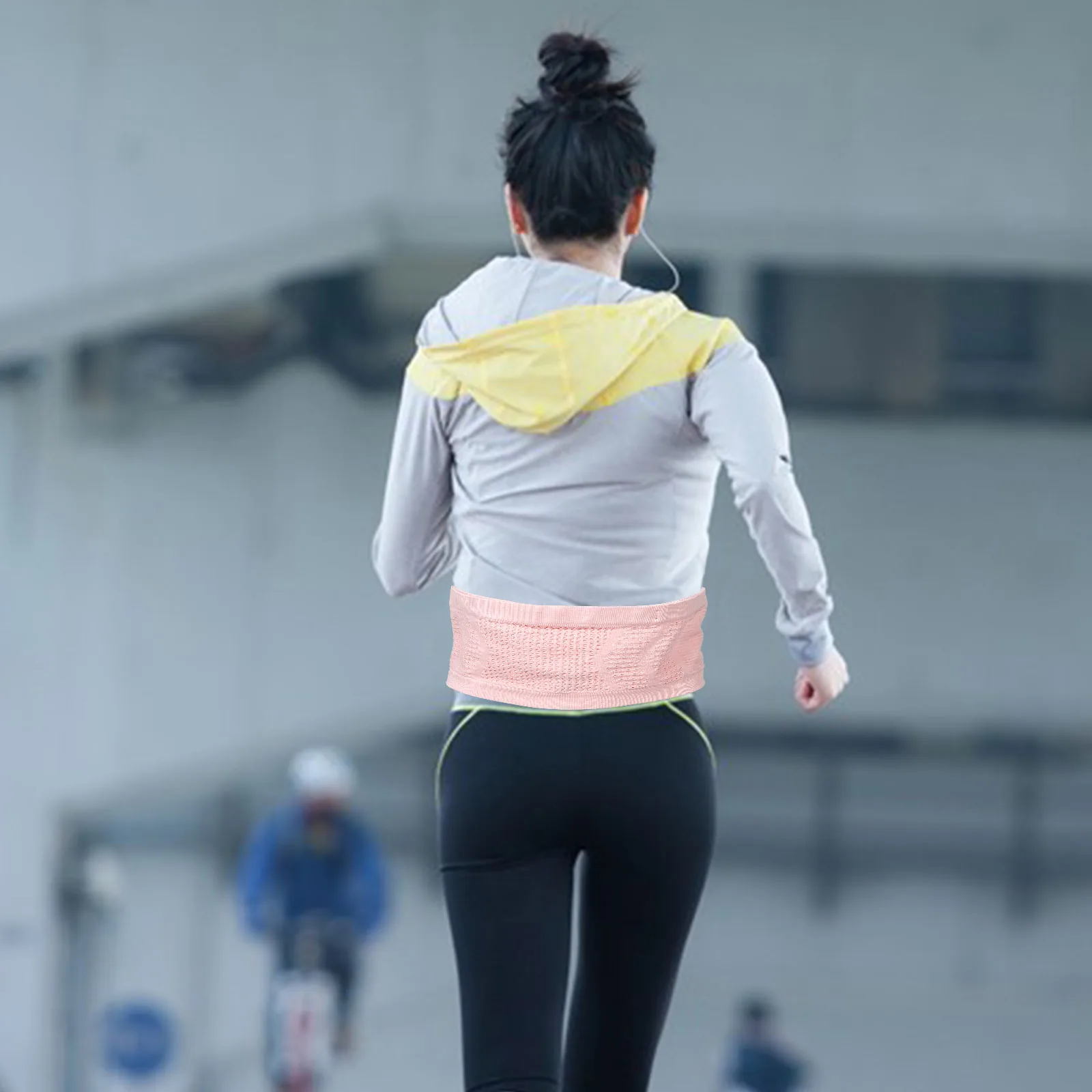 

Running Belt Pink L Size Breathable Mesh Waist Bag Large Capacity Phone Holder Sports Fanny Pack for Running Cycling Outdoor