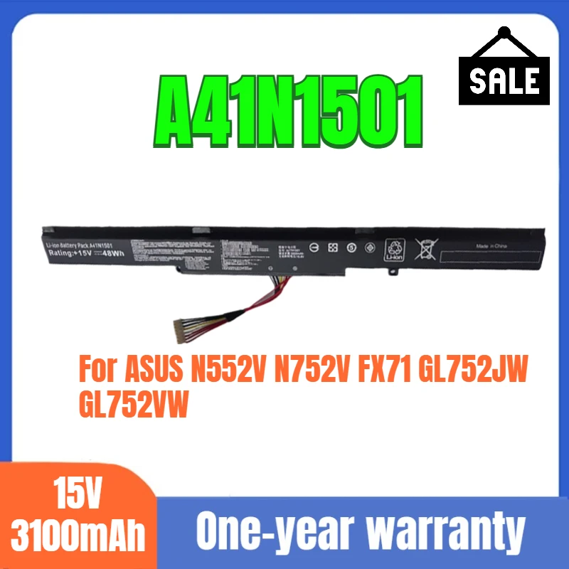 A41N1501 ASUS notebook battery, suitable for ASUS N552V N752V FX71 GL752JW GL752VW genuine replacement battery