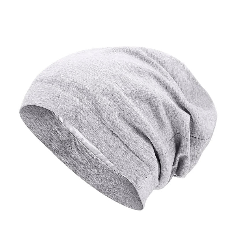 Women Soft Satin Lining Muslim Turban Hat Sleep Cap Cancer Chemo Hat Beanie Headwrap Hair Loss Bonnet Arab India Caps