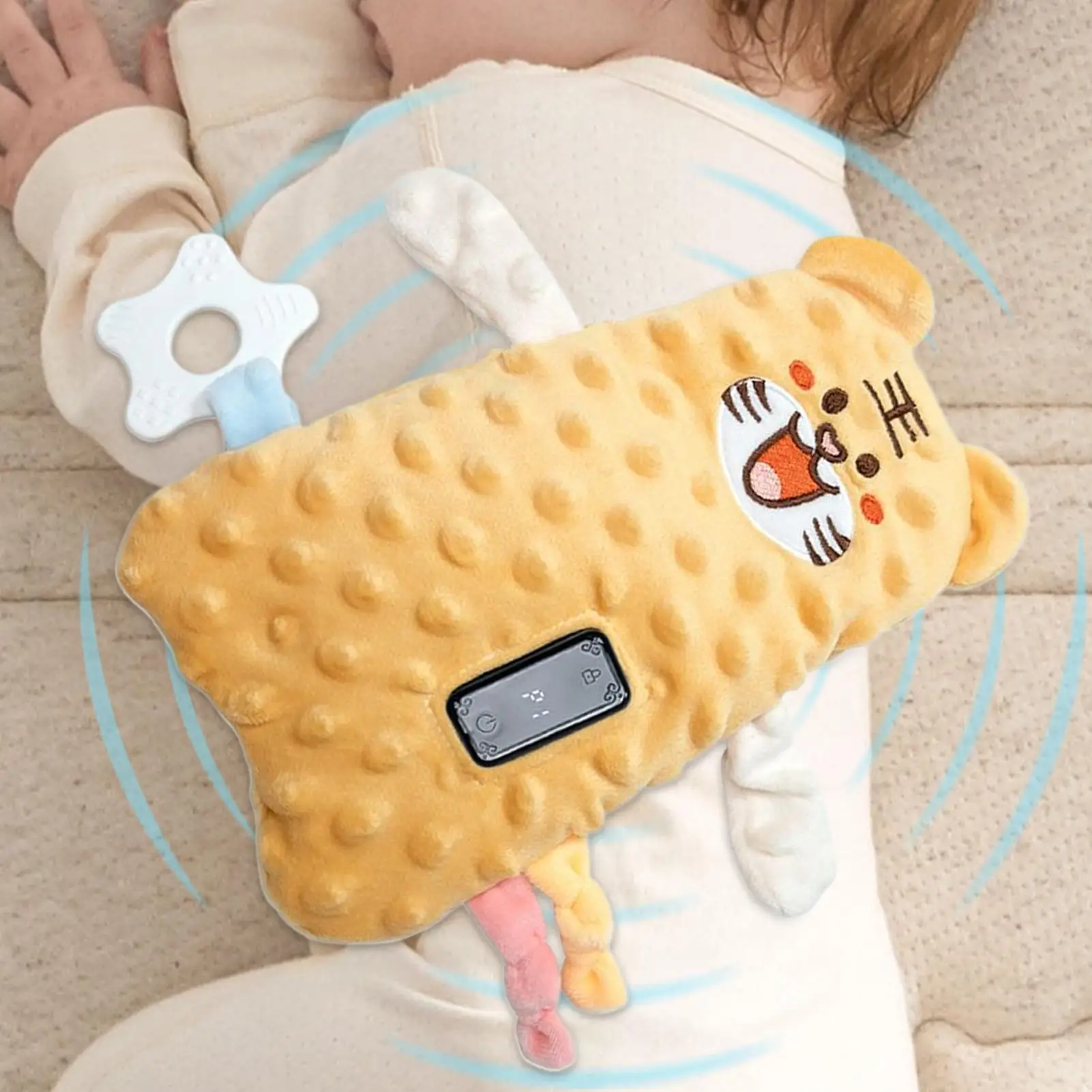 Bebê chupeta dos desenhos animados da criança vibratória calmante sleep aid modos de vibração ajustáveis boneca de pelúcia para crianças meninas brinquedo sensorial