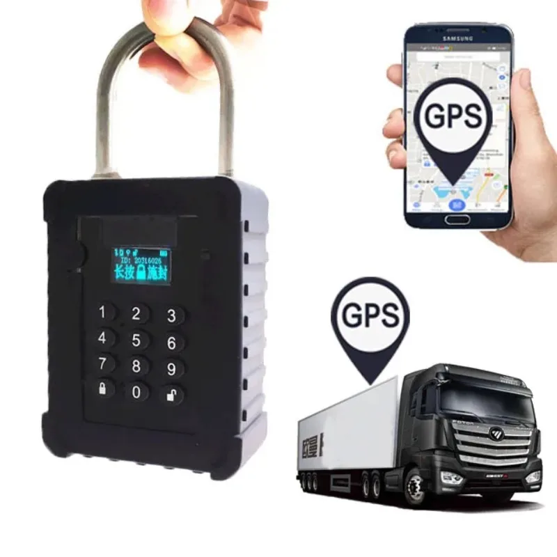 2026 Waterproof Remote Control GPS Trailer Store Door Cargo Tracking Gps E Pad Locks Smart Door Lock Time Locking Container