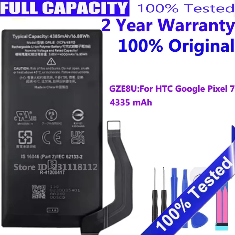 Full New Battery For HTC GOOGLE Google Pixel 7 7 pro 7A PRO 8 8PRO 9 PRO XL 7pro Battery Batteries Batteria+Tools